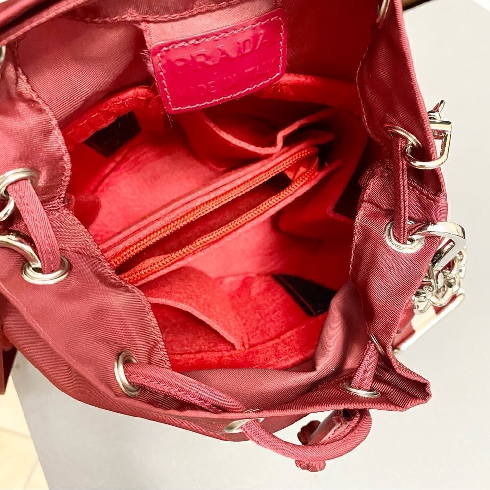 COPY - PRADA Nylon Silvertone Pouch to Shoulder Crossbody Bag 💼 P1 - Picture 17 of 17